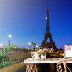 Dovido Fototapet autoadeziv Turnul Eiffel noaptea - 392x264
