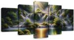Dovido Tablou 5-piese cascade sclipitoare - 100x50