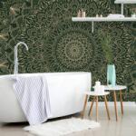 Dovido Tapet autoadeziv Mandala decorativă detaliată în culoare verde - 147x270