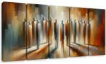Dovido Tablou 5-piese silhuete în lumină - 100x50