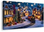 Dovido Tablou sat de crăciun cu trenuleț - 30x20
