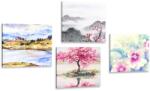 Dovido Set tablouri magia naturii pictate - 4x 60x60