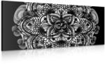 Dovido Tablou Mandala sănătății în design alb-negru - 140x70