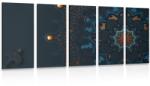 Dovido Tablou 5-piese Mandala de lux - 100x50