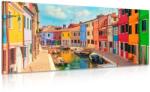 Dovido Tablou căsuțe pastel în orășel - 60x30
