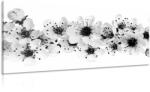 Dovido Tablou flori de cires alb-negru - 200x100