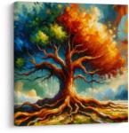 Dovido Tablou copacul vieții colorat cu rădăcini - 30x30