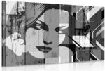 Dovido Tablou portretul femei în design alb-negru - 90x60