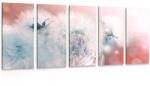 Dovido Tablou 5-piese păpădie cu elemente abstracte - 150x75