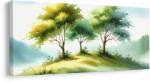 Dovido Tablou peisaj verde cu copaci - 60x30
