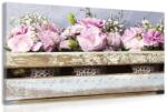 Dovido Tablou flori într-o cutie de lemn fără inimă - 30x20
