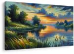 Dovido Tablou apus de soare la lac - 120x80