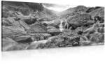 Dovido Tablou cascadele alpine în design alb-negru - 140x70