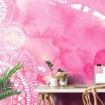 Dovido Tapet Mandala acuarel roz - 196x270
