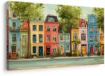 Dovido Tablou case colorate cu alee - 30x20