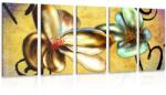 Dovido Tablou 5-piese flori vintage interesante - 150x75
