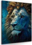 Dovido Tablou leul albastru-auriu - 40x60