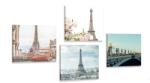 Dovido Set tablouri Turnul Eiffel - 4x 40x40