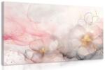 Dovido Tablou flori elegante cu atingere de roz-auriu - 30x20