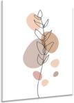 Dovido Tablou frunză minimalistă pe fundal alb No2 - 20x30