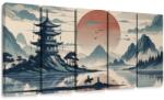 Dovido Tablou 5-piese seară liniștită în Japonia - 150x75