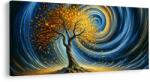 Dovido Tablou vârtej magic cu frunze aurii - 200x100