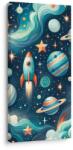 Dovido Tablou planete colorate și stele - 50x100
