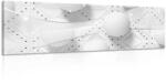 Dovido Tablou lux alb în design alb-negru - 150x50