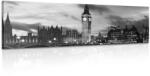 Dovido Tablou Big Ben în Londra alb-negru - 120x40