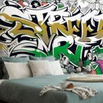 Dovido Tapet autoadeziv inscripție verde Street Art cu spray-uri - 392x264
