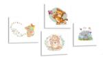 Dovido Set tablouri animăluțe pentru copii - 4x 60x60