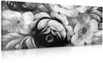 Dovido Tablou lumea florilor în design alb-negru - 60x30
