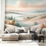 Dovido Fototapet peisaj pastelat cu dealuri line - 343x231