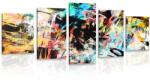 Dovido Tablou 5-piese artă graffiti unice - 150x75