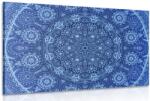 Dovido Tablou Mandala ornamentală cu dantelă în culoarea albastră - 150x100