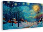 Dovido De Crăciun tablou satul de iarnă fermecat - 60x40