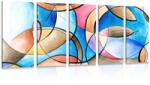 Dovido Tablou 5-piese pictură abstractă de forme - 200x100