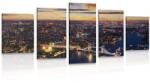 Dovido Tablou 5-piese vedere aeriană la Tower Bridge - 200x100