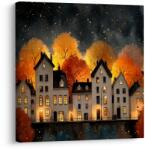 Dovido Tablou case luminate festiv noaptea - 50x50