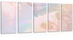 Dovido Tablou 5-piese reflexia frunzelor pastelate - 200x100