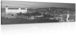 Dovido Tablou seară în Bratislava alb-negru - 150x50