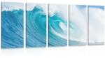 Dovido Tablou 5-piese valul de mare - 100x50