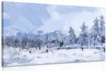 Dovido Tablou parte de zăpadă în pădure - 30x20