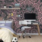 Dovido Tapet Mandala cu atingere indiană în roz - 245x165