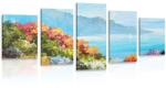 Dovido Tablou 5-piese vedere la mare - 200x100