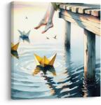 Dovido Tablou relaxare pe ponton la lac - 70x70