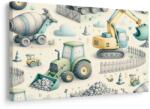 Dovido Tablou utilaje vesele pe șantier - 30x20