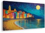 Dovido Tablou oraș nocturn la malul mării - 40x30