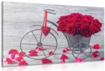 Dovido Tablou bicicletă plină de trandafiri - 90x60