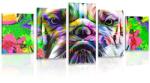 Dovido Tablou 5-piese buldog pop-art - 200x100